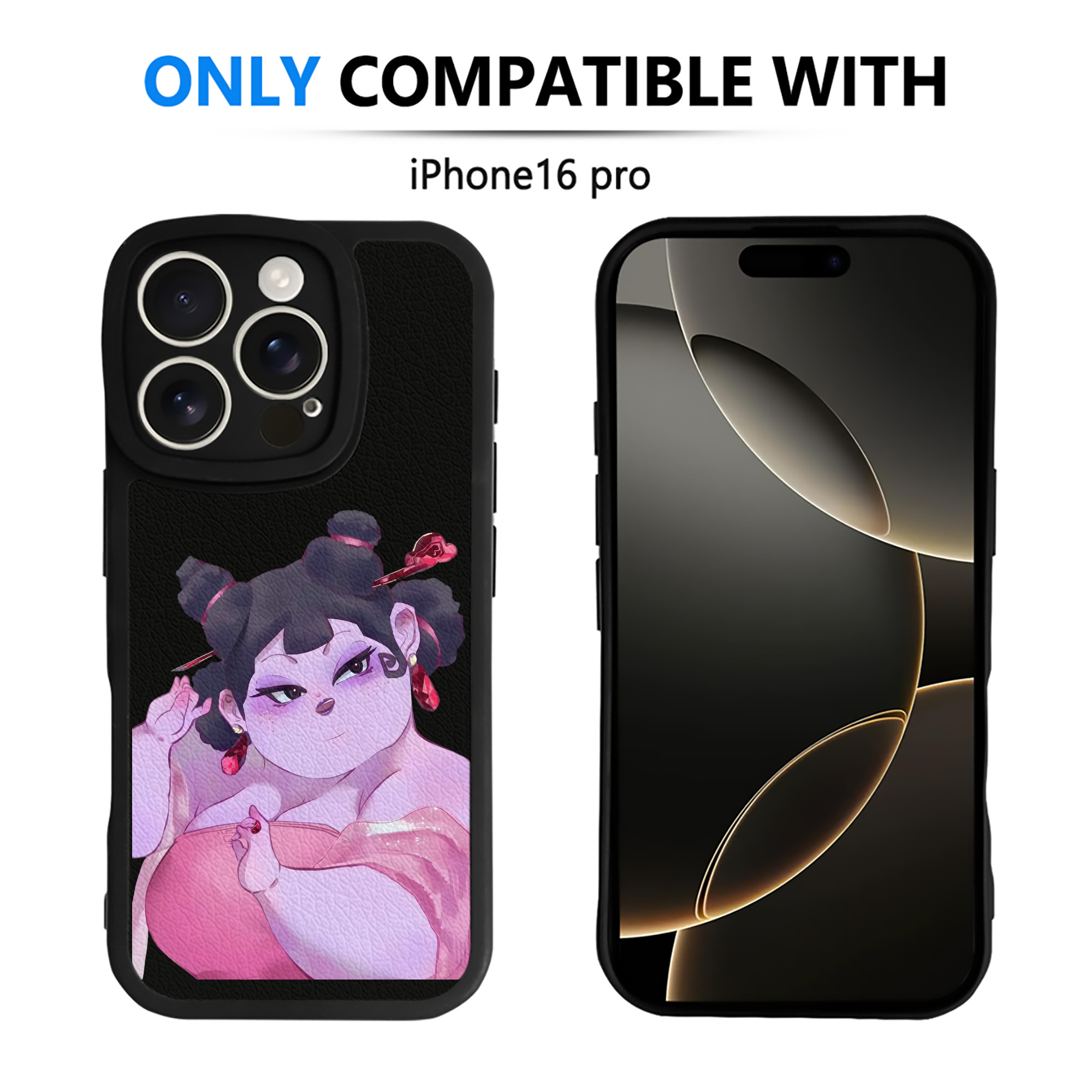 （画像用） Ne Zha 2 ナタ 魔童の大暴れ 【iPhone 16シリーズ対応】シリコンスマホケース（レザー調） 材質：シリコン